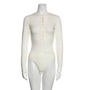 Reformation Cream Long Sleeve Bodysuit